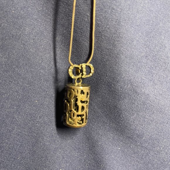 Dior Vintage Cutout Pendant and Snake Chain - Picture 2 of 8